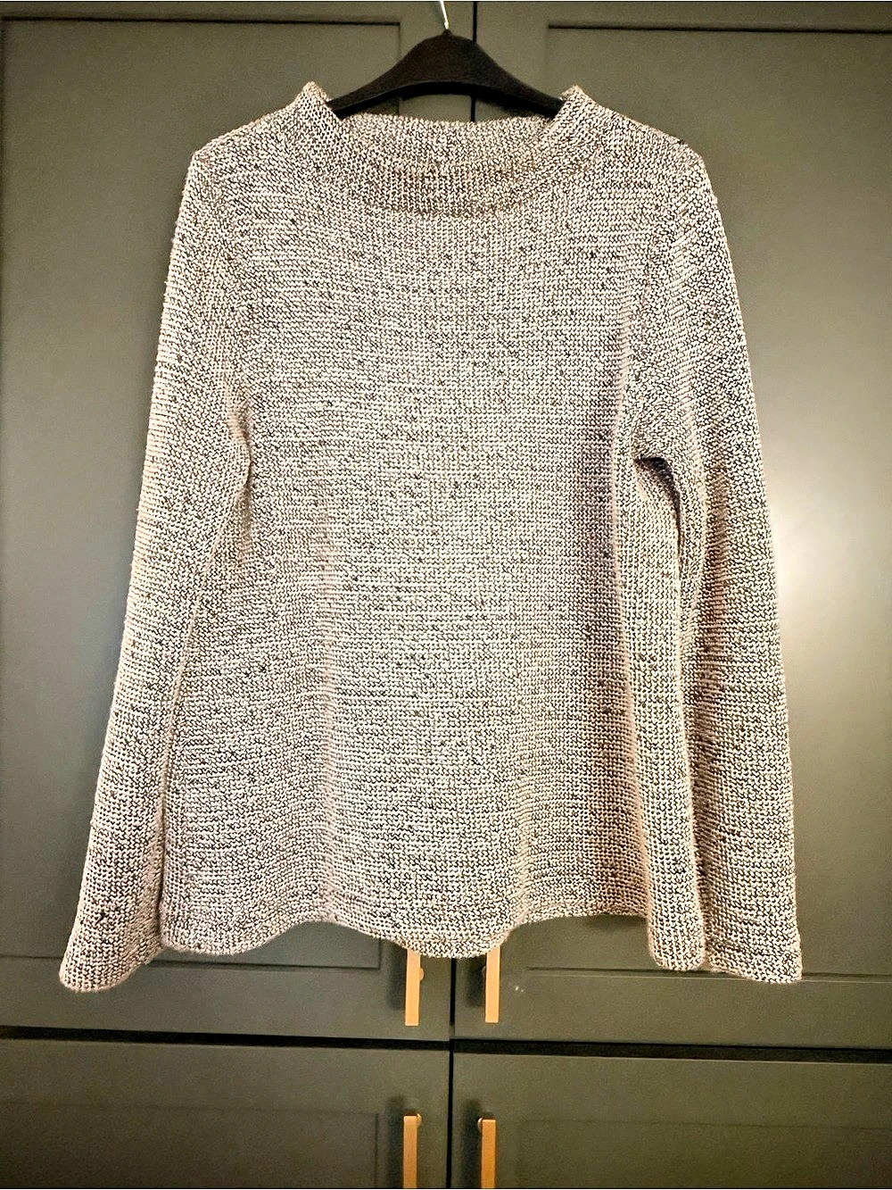LOFT Speckled Crewneck Sweater in Pink & Black Size Medium